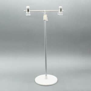 Soporte T con Pinza Acrilica y Varilla Expandible