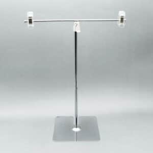 Soporte T Metal Con Pinzas Acrílicas
